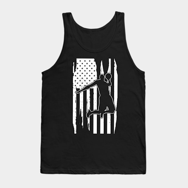 Basketball Player in American Flag Tank Top by KC Happy Shop